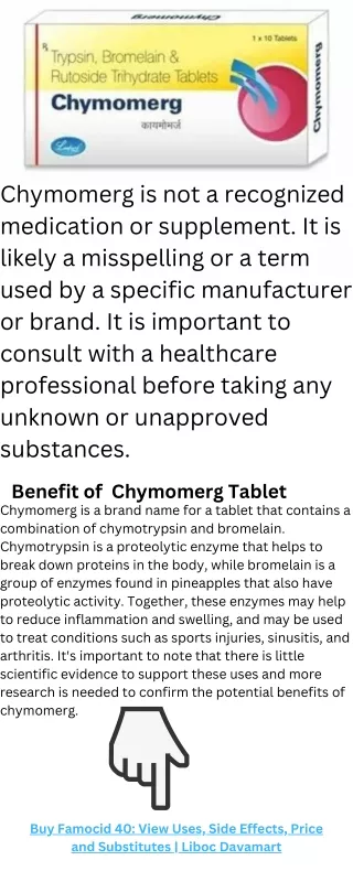 chymomerg is not a recognized medication