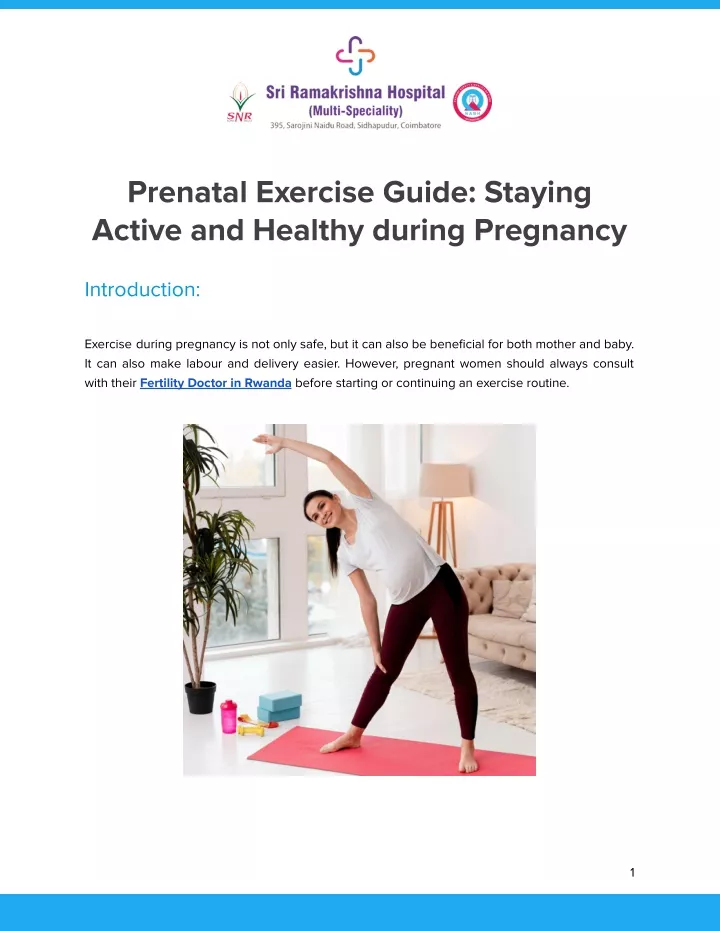 prenatal exercise guide staying active