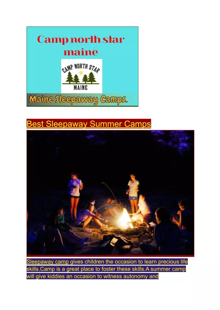 best sleepaway summer camps