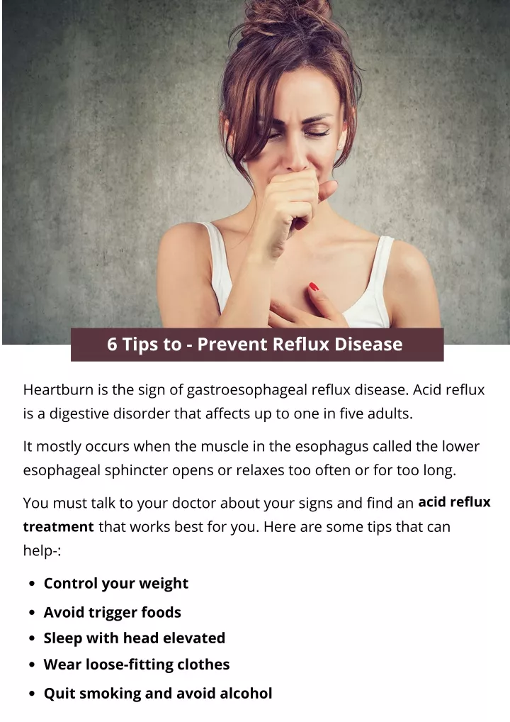 PPT - 6 Tips to - Prevent Reflux Disease PowerPoint Presentation, free ...