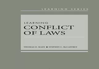 full download [pdf] Learning Conflict of Laws (Learning Series)