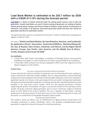 load bank market is estimated to be 225 7 million