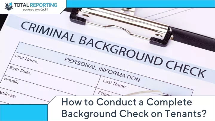 how to conduct a complete background check