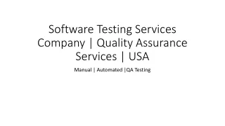 software testing services company quality assurance services usa