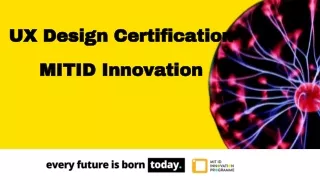 UX Design Certification - MIT ID Innovation
