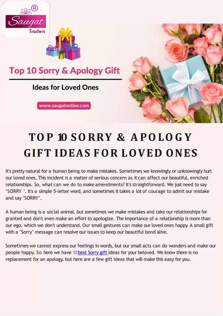 t o p 1 0 s o rr y a p o l o g y gift ideas for loved ones