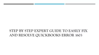 3 Simple Steps To Troubleshoot QuickBooks Error 1603-[Explained]