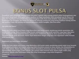 Bonus Slot Pulsa