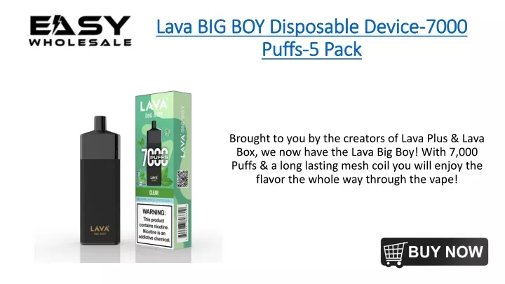 lava big boy disposable device 7000 puffs 5 pack