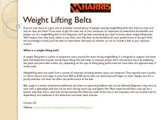 weight lifting belts