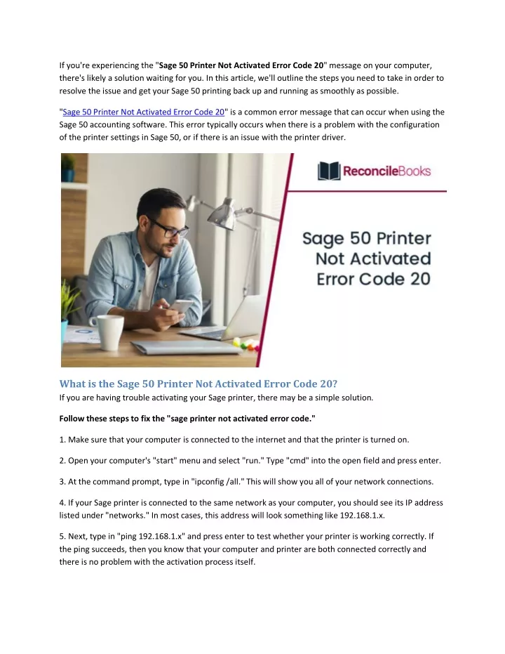 if you re experiencing the sage 50 printer