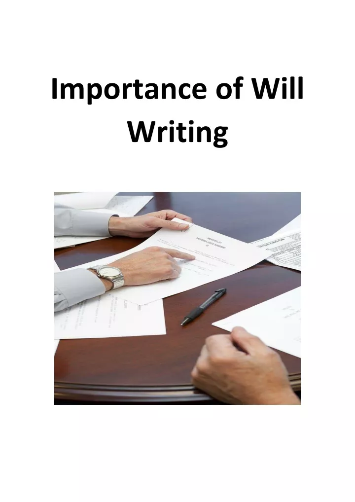 importance of will writing