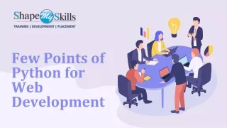 Few Points of Python for Web Development