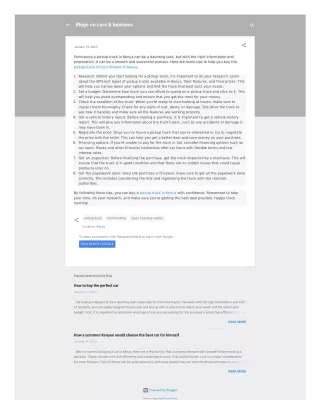 blogs on cars business