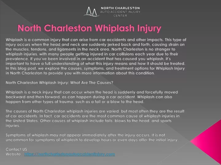 north charleston whiplash injury