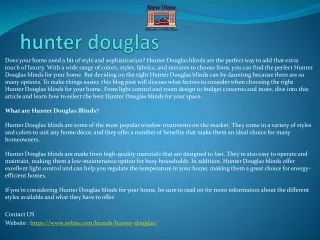 hunter douglas
