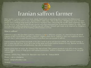 iranian saffron farmer