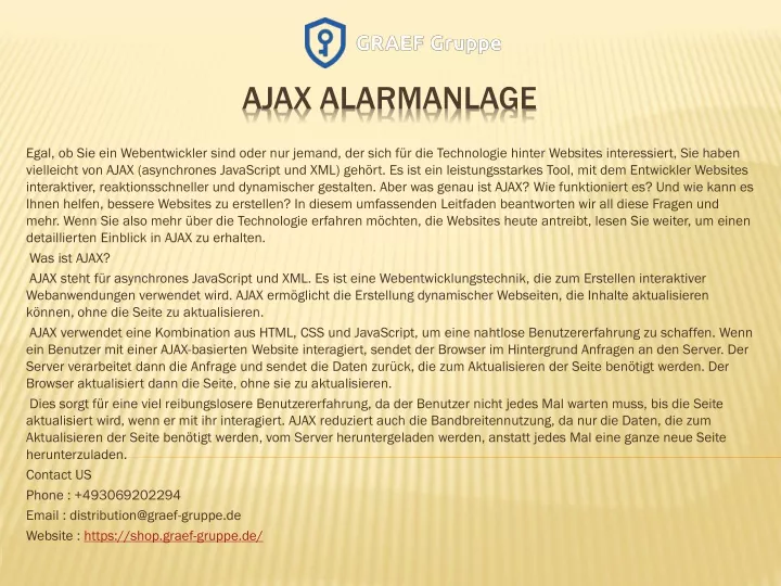 ajax alarmanlage