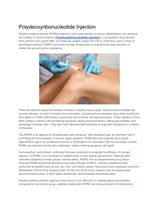 polydeoxyribonucleotide injection