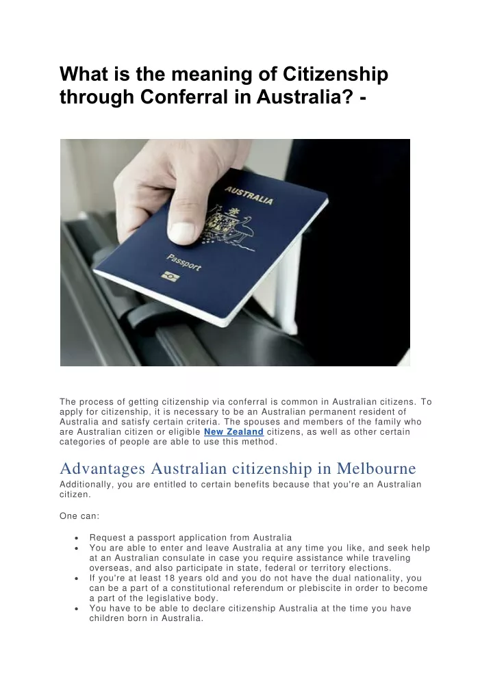 what is the meaning of citizenship through