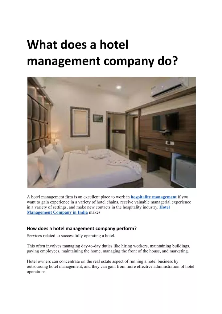 PPT What Does A Hotel Management Company Do PowerPoint Presentation 