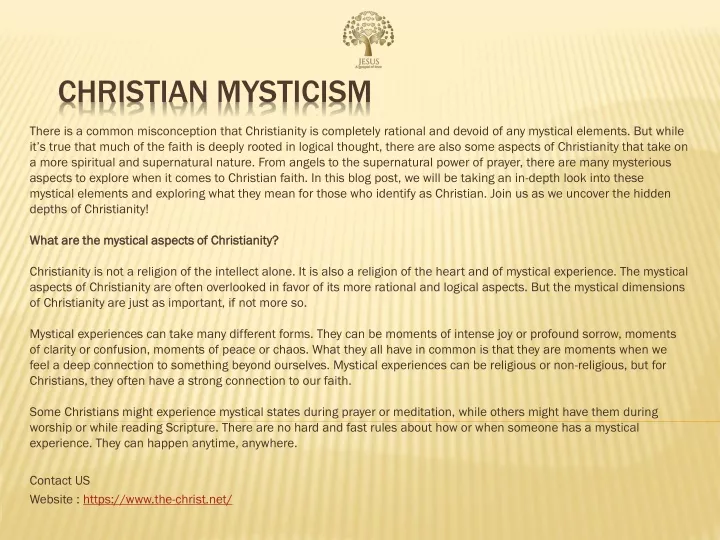 christian mysticism