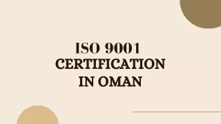 ISO 9001 CERTIFICATION IN OMAN