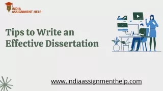 Tips to Write an Effective Dissertation