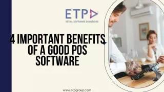 4 Important Benefits Of a Good POS Software