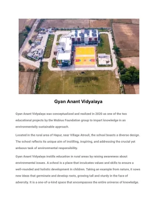 Gyan Anant Vidyalaya- Best school in Attrauli, Uttar Pradesh