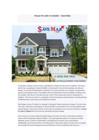 house for sale in caledon save max