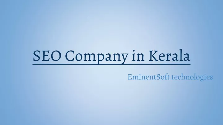 seo company in kerala