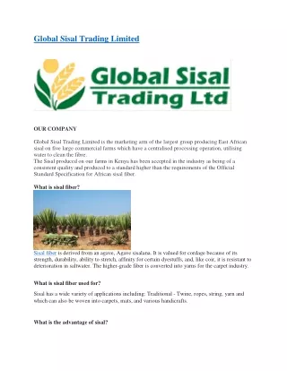 Global Sisal Trading Limited