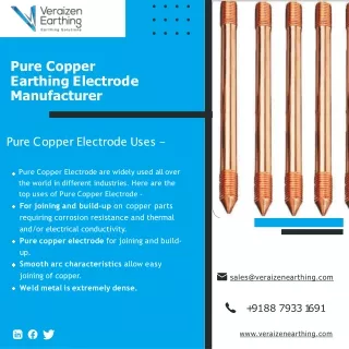 Pure Copper Earthing Electrode | lightning arrester | GI Earthing Electrodes