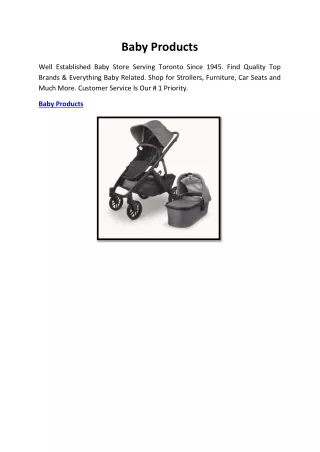 Baby Products