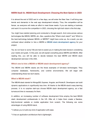 MERN Stack Vs. MEAN Stack Development_ Choosing the Best Option in 2023