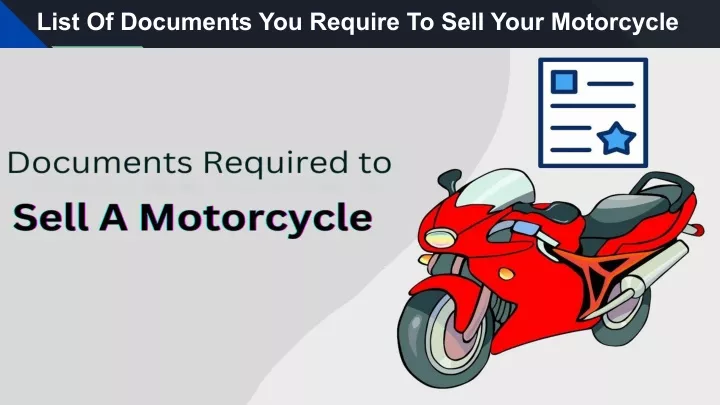 list of documents you require to sell your