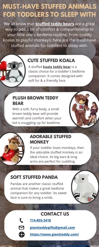 Must-Have Stuffed Animals For Toddlers To Sleep With