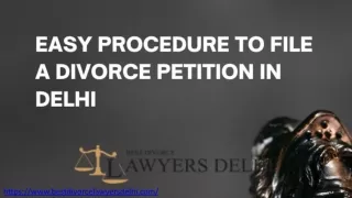 Easy Procedure to file a divorce petition in delhi