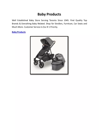 Baby Products
