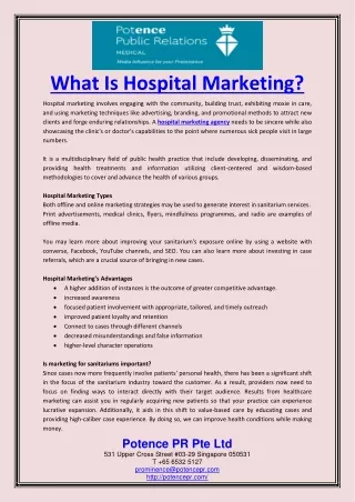 What Is Hospital Marketing