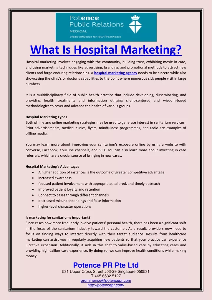 what is hospital marketing