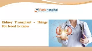 Kidney Transplant – Things You Need to Know