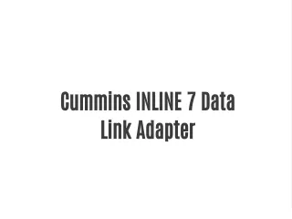 Cummins INLINE 7 Data Link Adapter