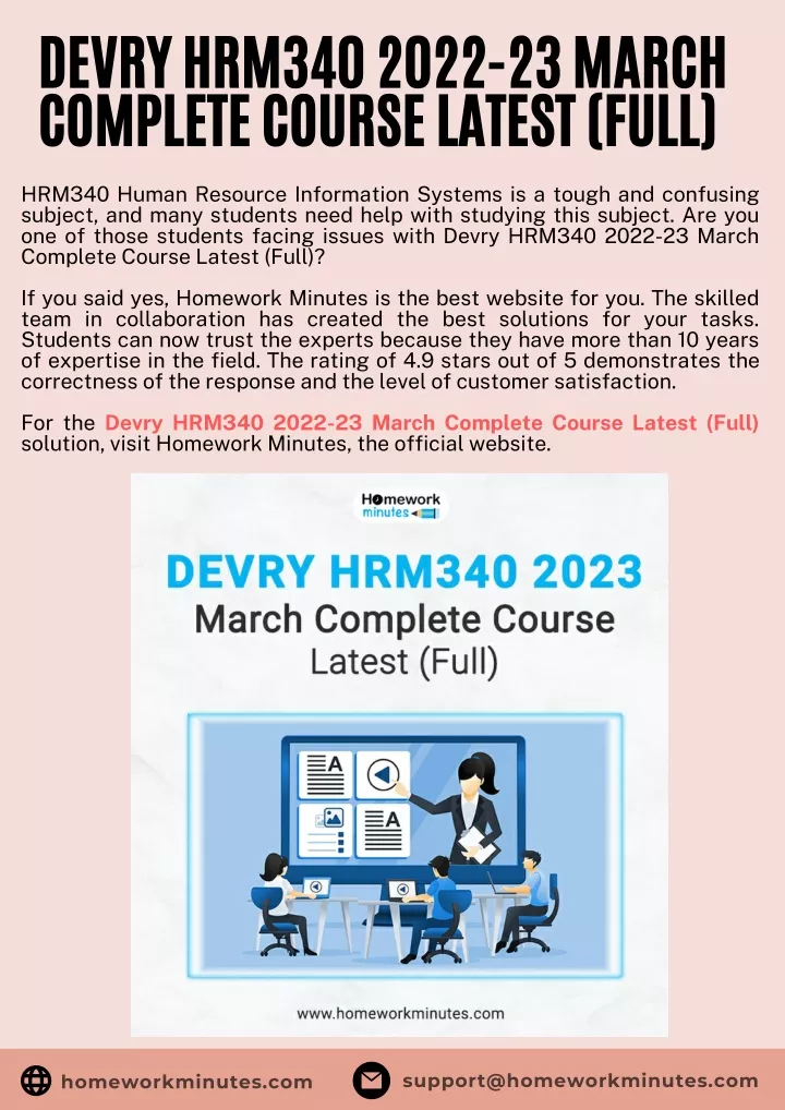 devry hrm340 2022 23 march complete course latest