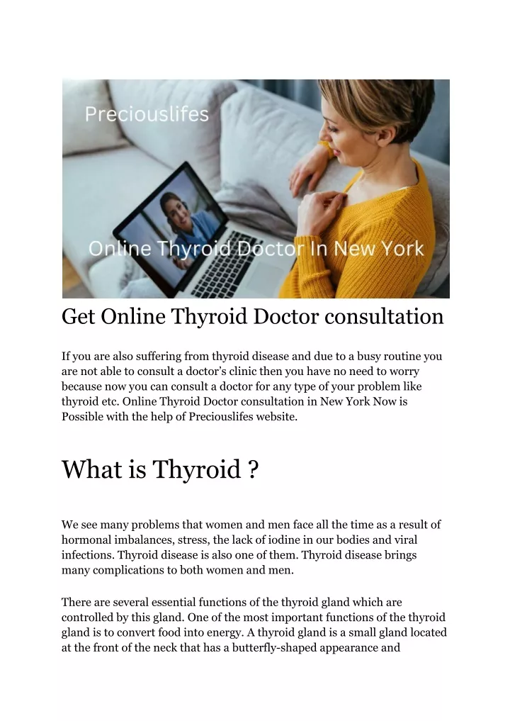 get online thyroid doctor consultation