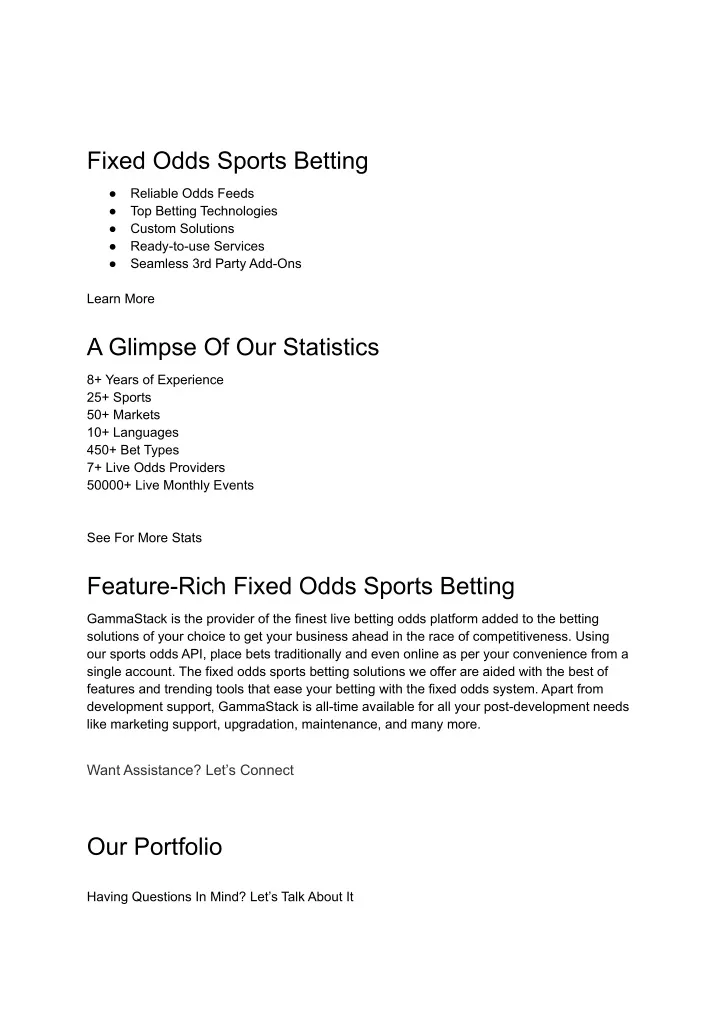 fixed odds sports betting