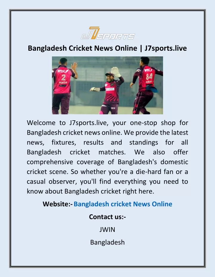 bangladesh cricket news online j7sports live