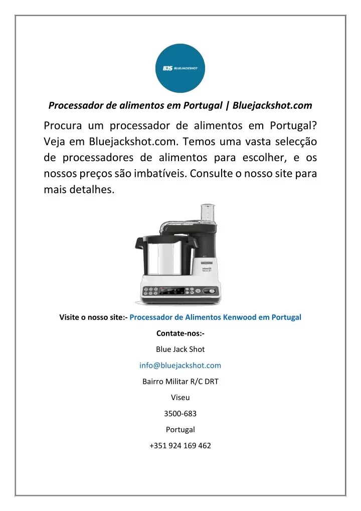 processador de alimentos em portugal bluejackshot