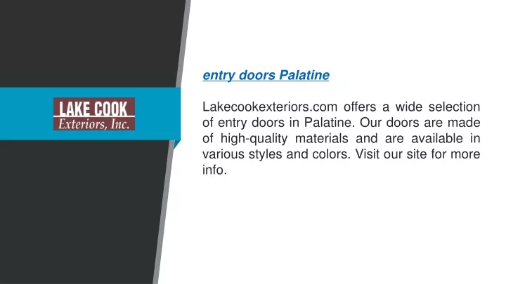 entry doors palatine lakecookexteriors com offers